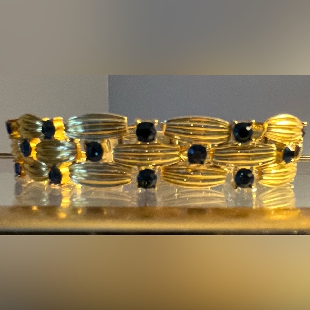 Nolan Miller Elegant Gold and Blue Bracelet